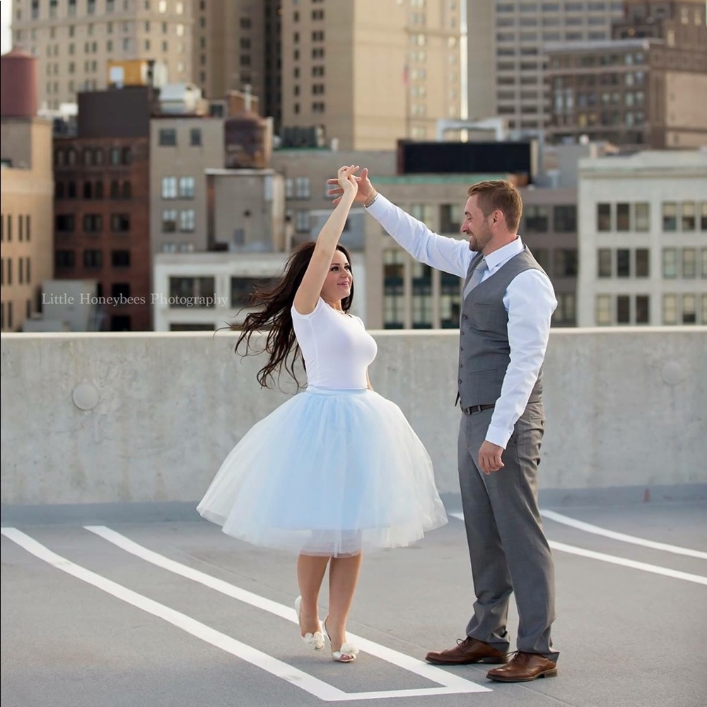 Blue tulle skirt ON HOLD