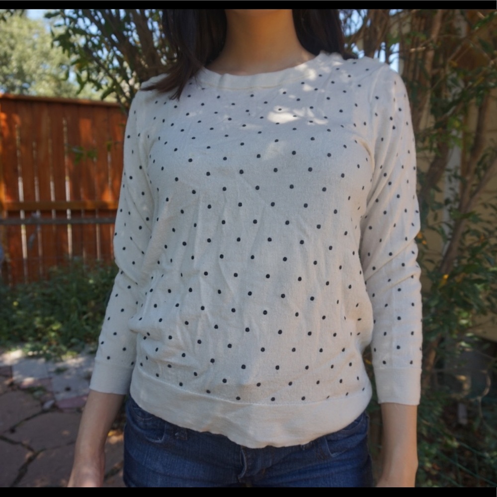 J Crew Polka Dot Sweater