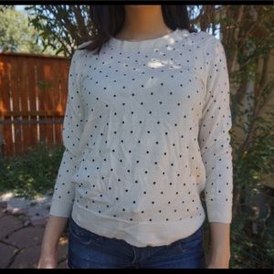 J Crew Polka Dot Sweater