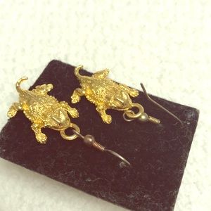 Gold Horned Frog earrings