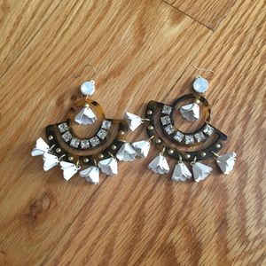 JCREW tortoise statement earrings