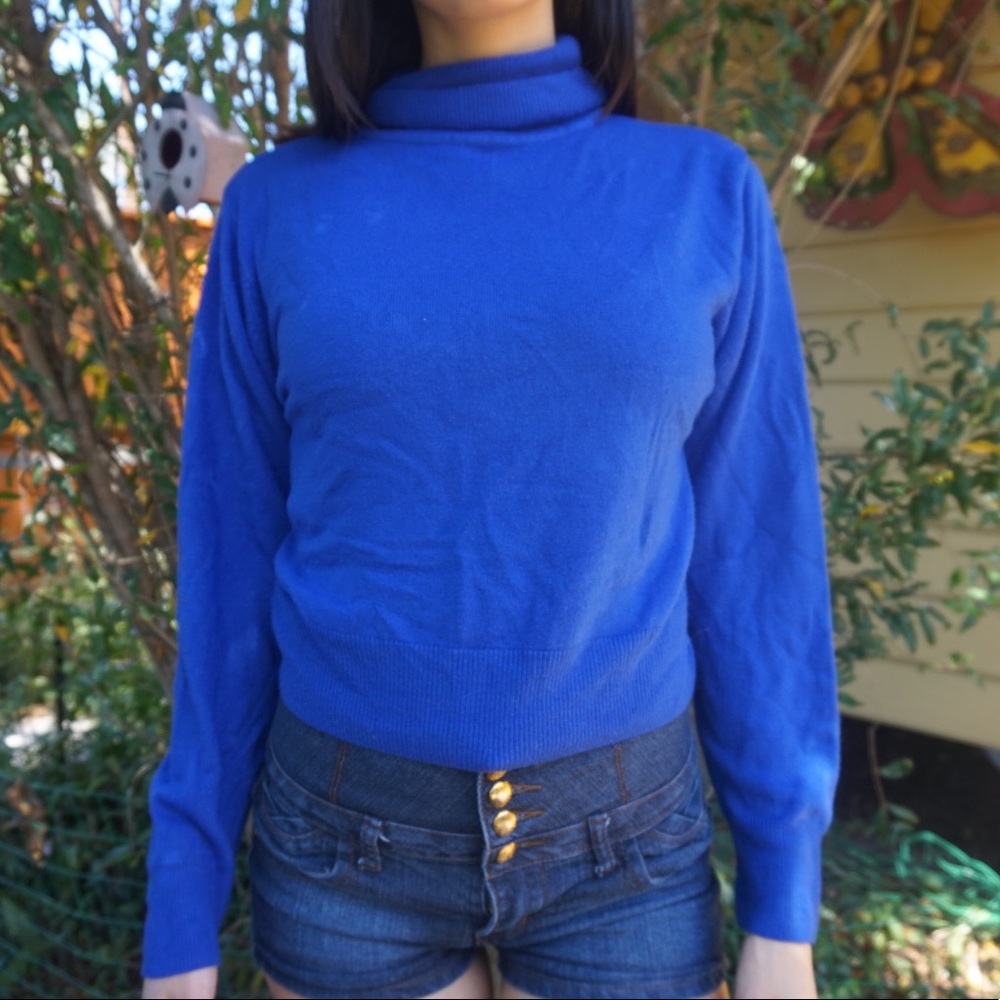 Royal Blue Turtle Neck Sweater