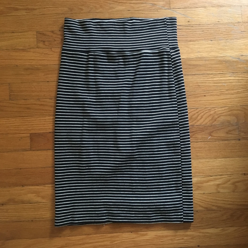 American Apparel stripe interlock pencil skirt