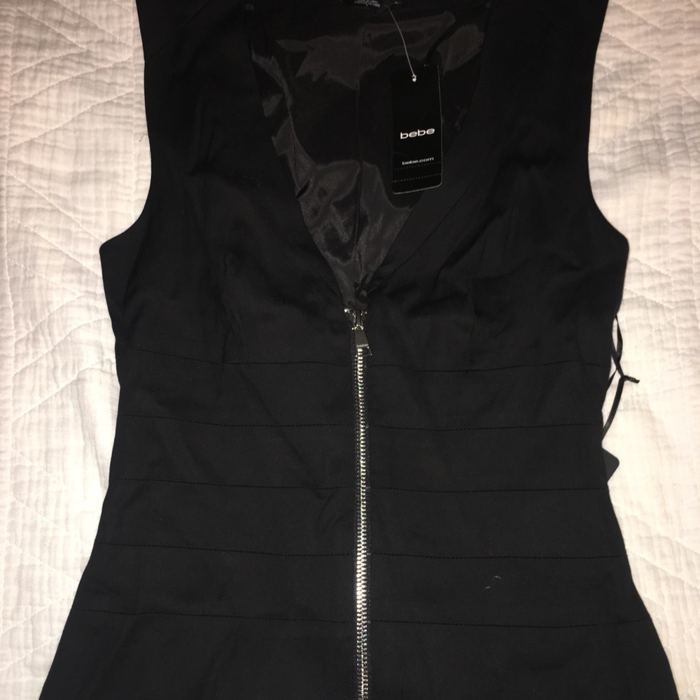 María twill zip front vest