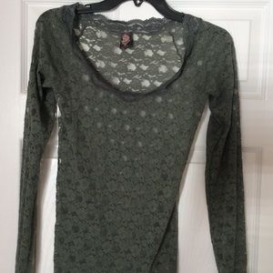 Free People Lace Shirt