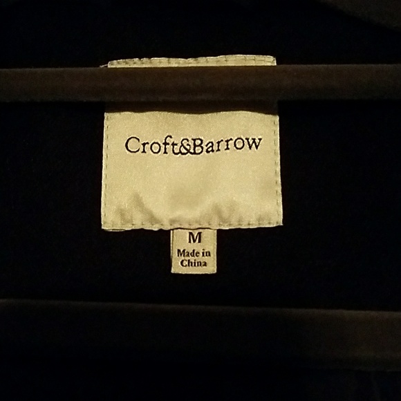 NWT Croft & Barrow Black Hooded Peacoat - Picture 5 of 7