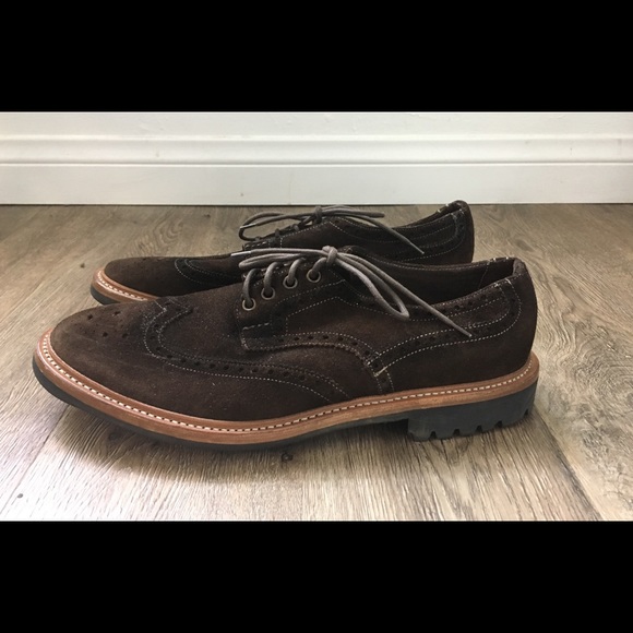 Paul Smith Derby dark brown suede shoes. main image 4