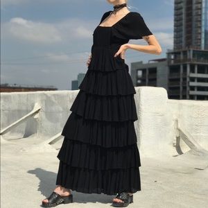 Tiered Black Dress
