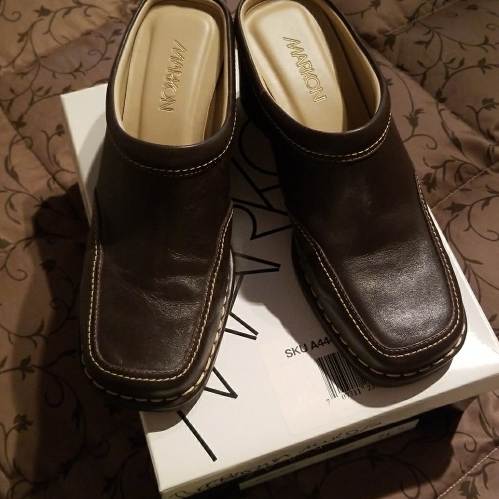 Markon Brown mules