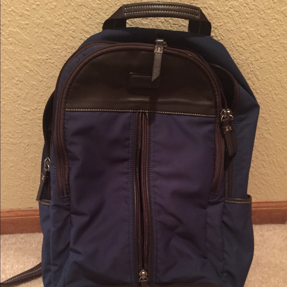 Blue coach backpack