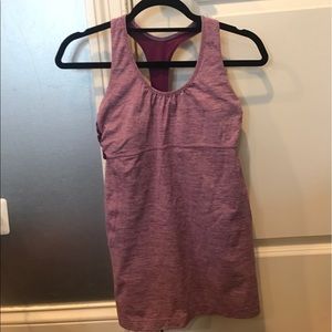 Lululemon heathered plum razorback top