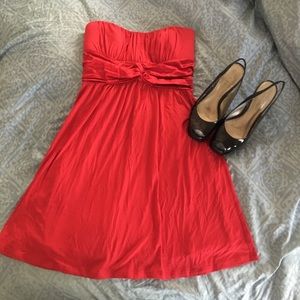 Red Bebe date night dress
