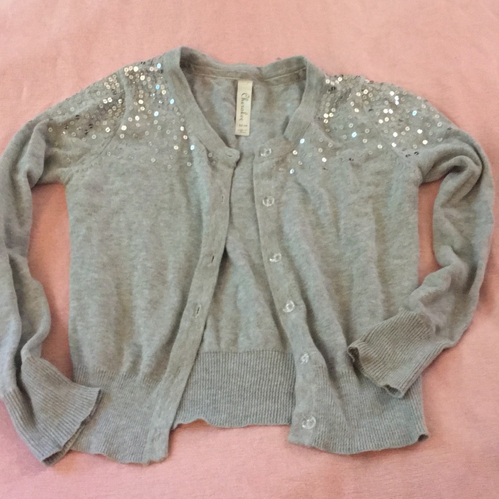 🍒3 for $10 - Gray Sequined Sweater