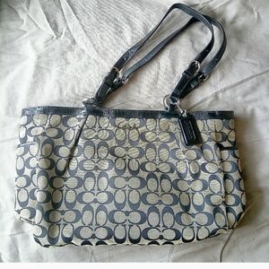 Authentic Coach Signature Monogram Tote Bag