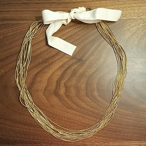 Coldwater Creek Jewelry - Coldwater Creek Gold Tone Tie Closure Necklace