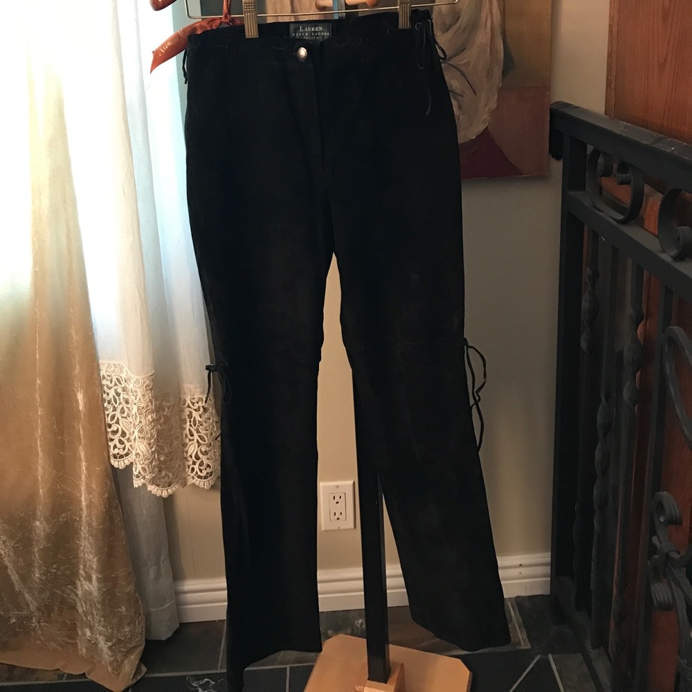 Ralph Lauren butter soft suede leather pants 6p bl