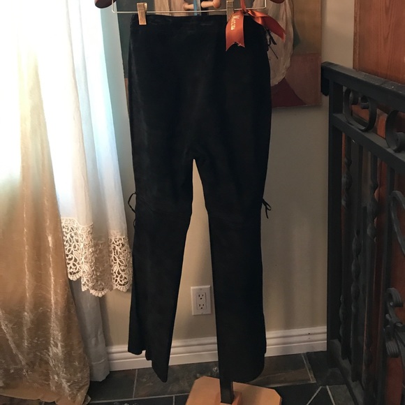 Ralph Lauren butter soft suede leather pants 6p bl - Picture 3 of 6