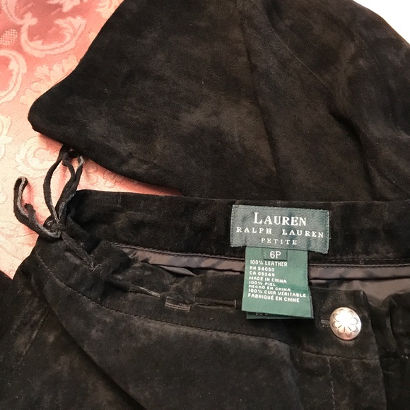 Ralph Lauren butter soft suede leather pants 6p bl - Picture 4 of 6