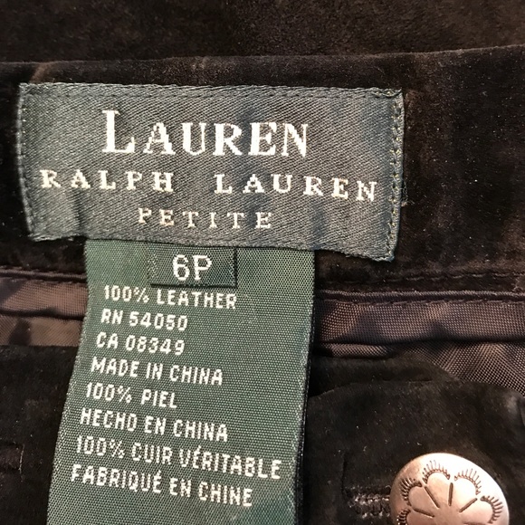 Ralph Lauren butter soft suede leather pants 6p bl - Picture 5 of 6