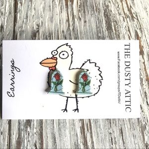 Beauty & the Beast Rose 🌹 Stud Post Earrings