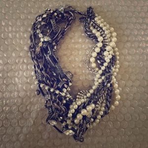 Fenton Fallon pearl and crystal chain necklace