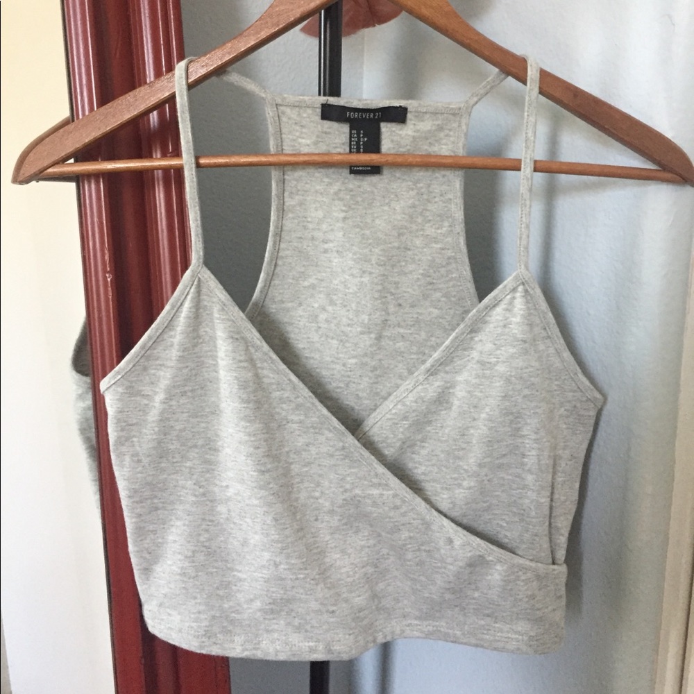 Gray crop top