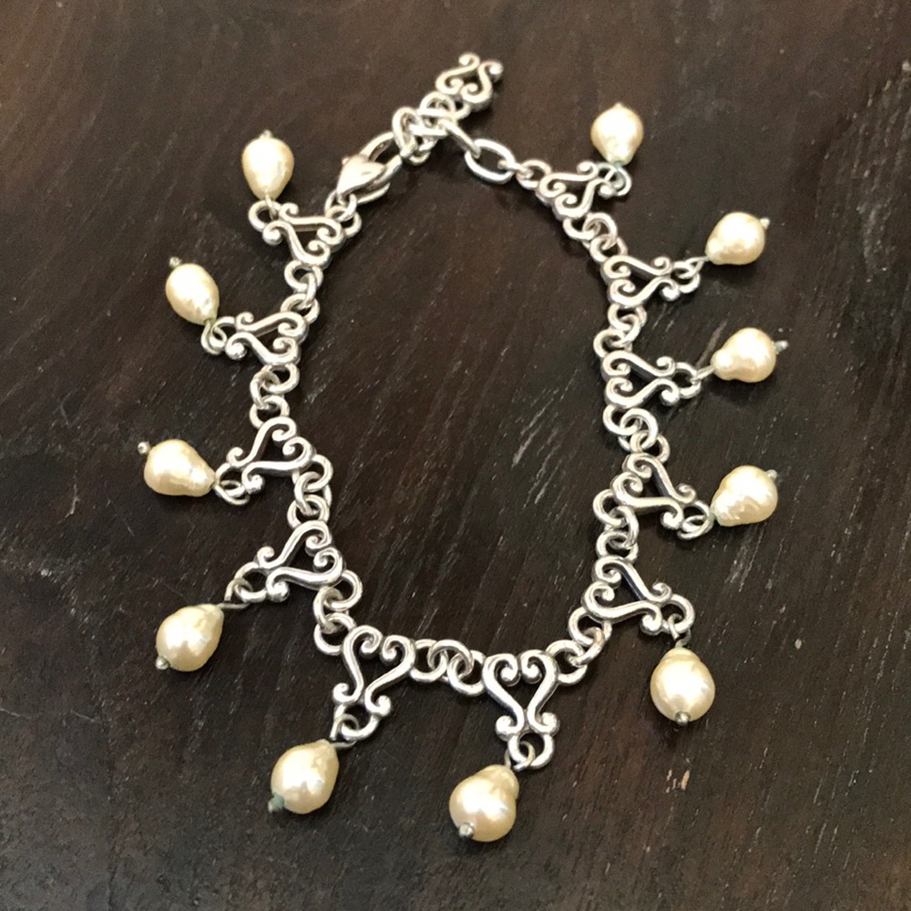 Brighton Silver and Pearl Bracelet