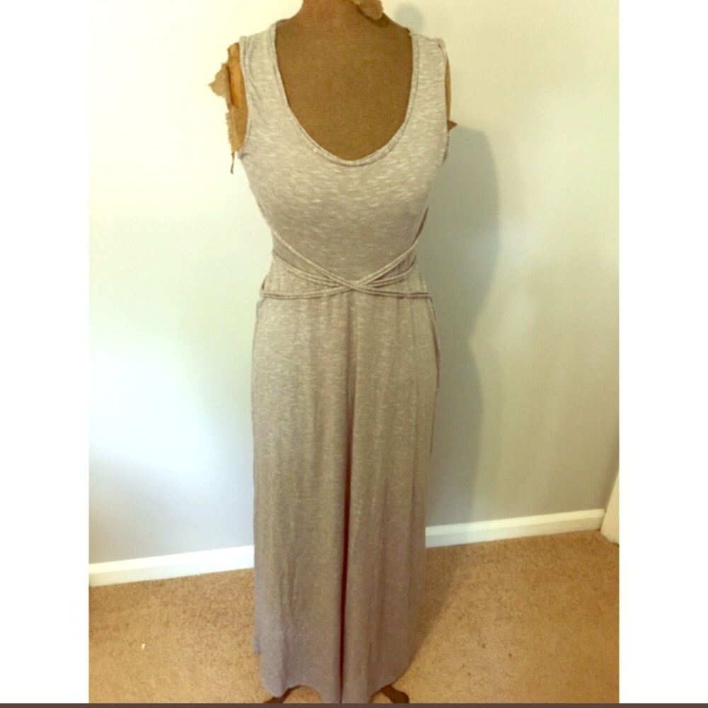 Max Studio gray maxi dress size medium