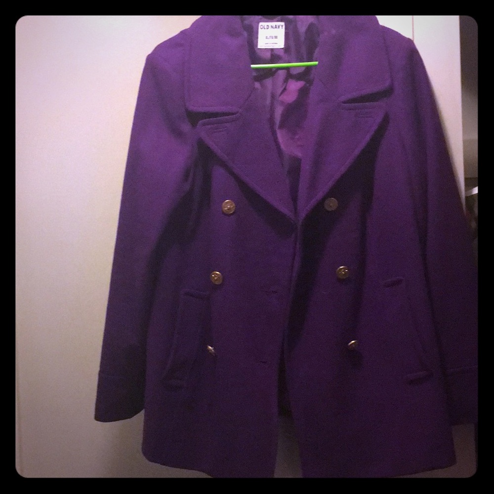 Purple pea coat