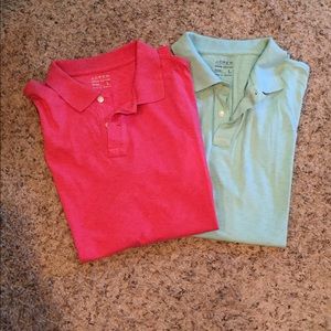 Lot of 2 Jcrew Men's Polo Shirts Size Large