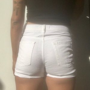 Bullhead Shorts - White Boyfriend Shorts Bullhead Shorts - White Boyfriend Shorts