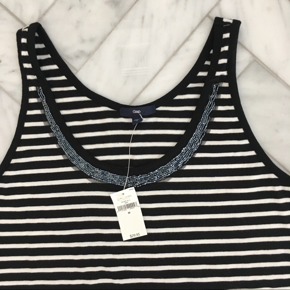 GAP Navy stripe tank sequence neck New with tag - Picture 2 of 5