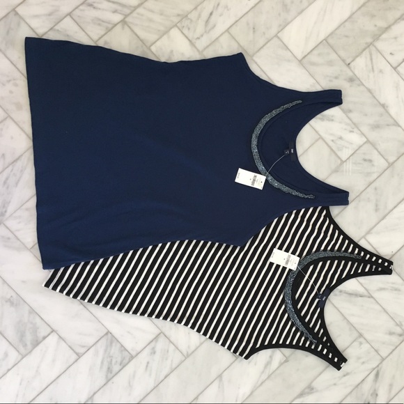 GAP Navy stripe tank sequence neck New with tag - Picture 5 of 5
