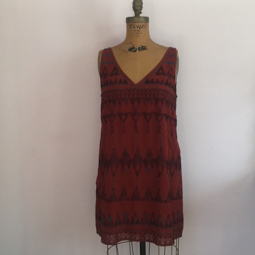 Free People Beaded Shift Dress