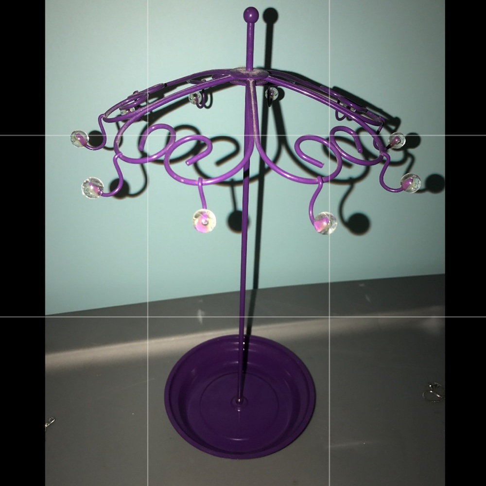 Purple crystal jewelry holder