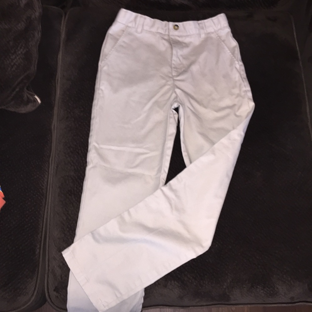Boys khaki flat front pants
