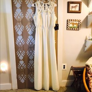 Sabine Caged White Maxi