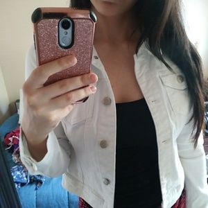 White jean jacket