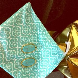 Kendra Scott Danielle Gold earrings in turquoise