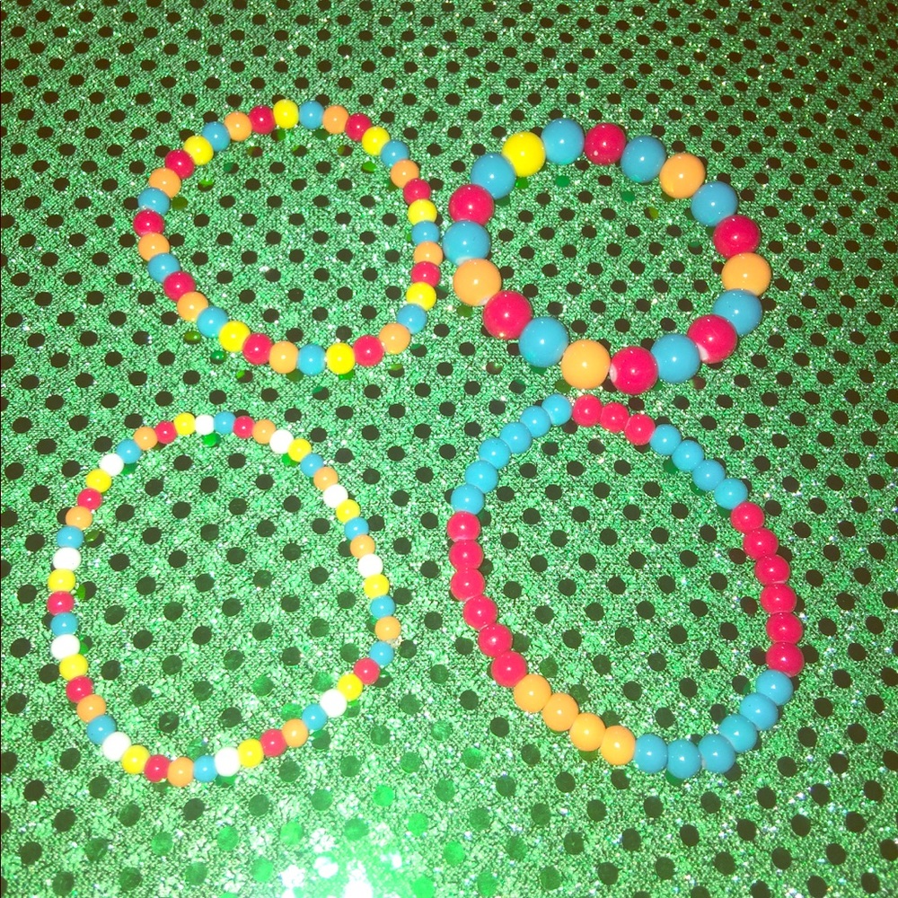 Colorful bracelet and earring set
