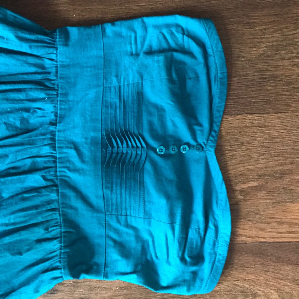 Teal  strapless dress