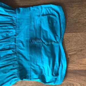Teal  strapless dress