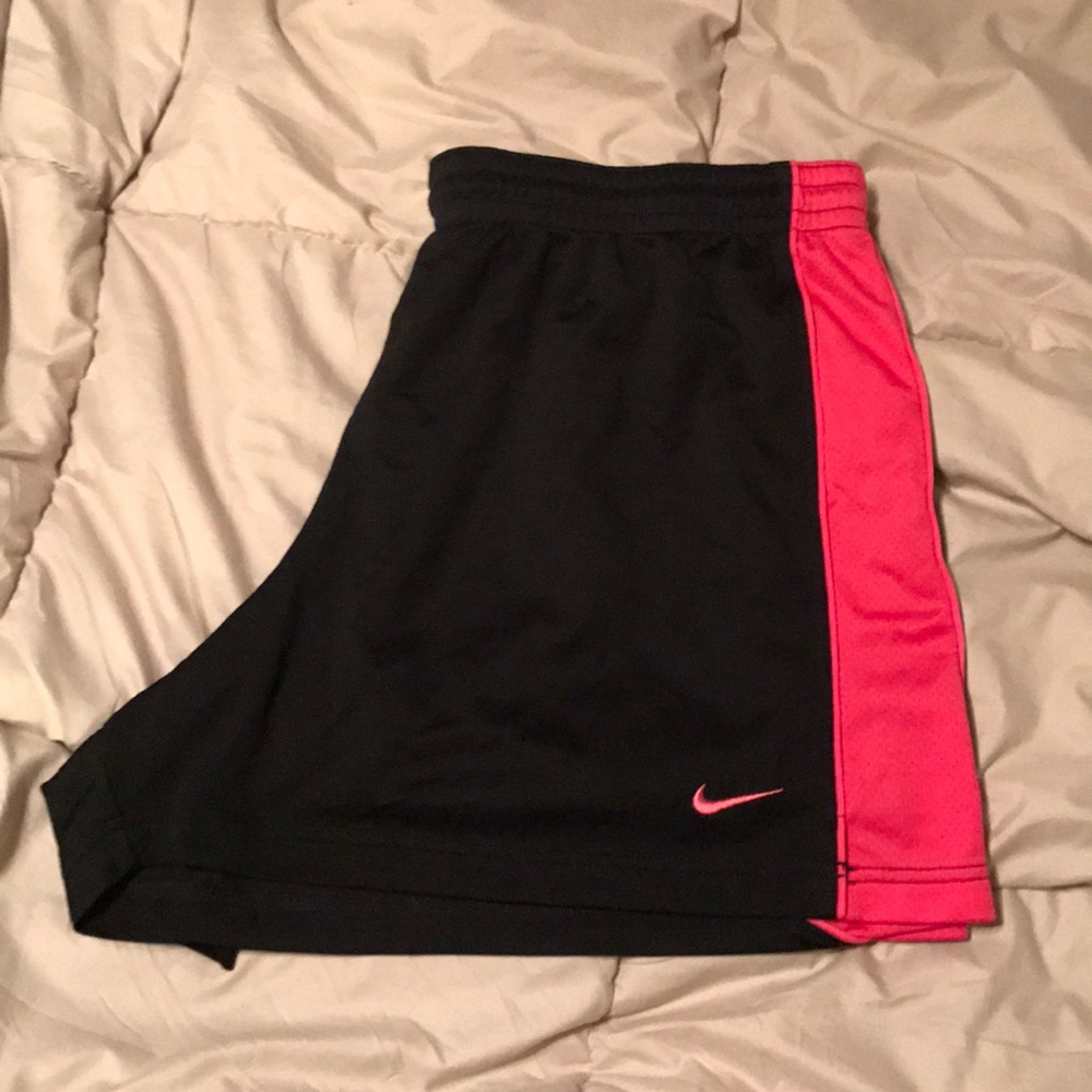 Nike Active Shorts • Black and Hot Pink
