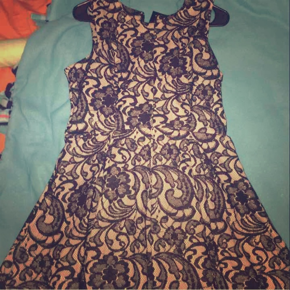 Beautiful Lacey black & cream colored dress