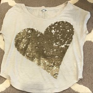 Sequin Heart Top