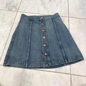 Express gold and Denim  skirt