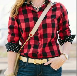 NWOT! Red and black flannel shirt