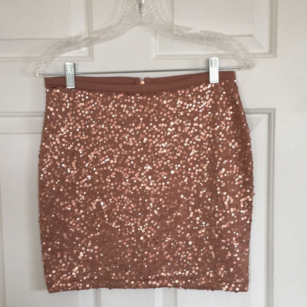 A sequin skirt