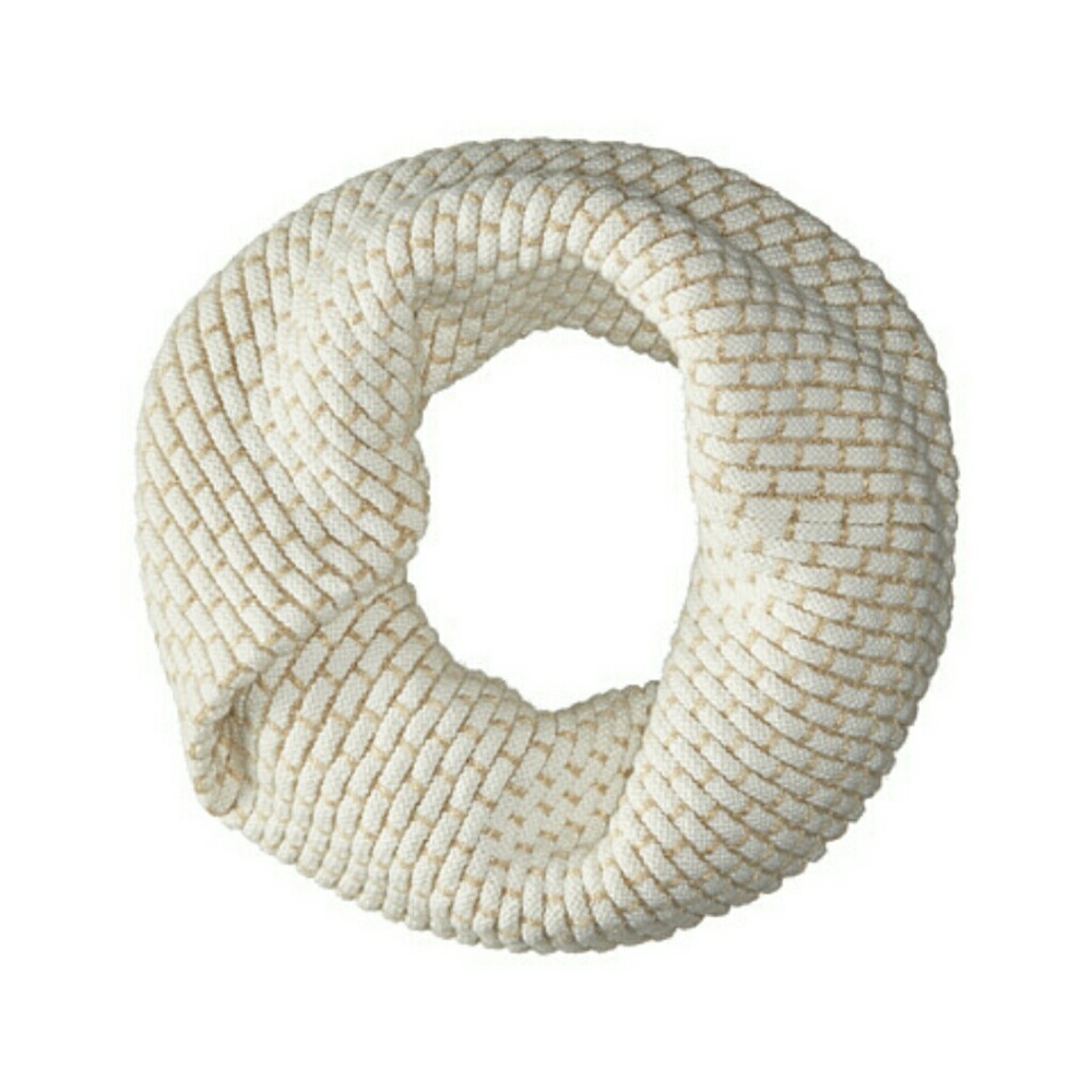 NWT! Calvin Klein cream and gold infinity scarf