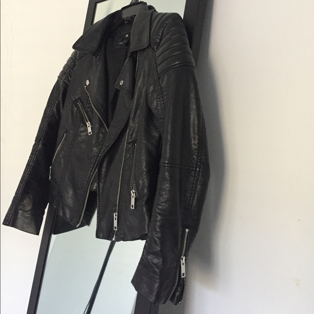 H&M faux leather biker jacket